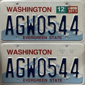 美国车牌washingtonwa华盛顿州agw0544国外国牌照牧马人复古道具