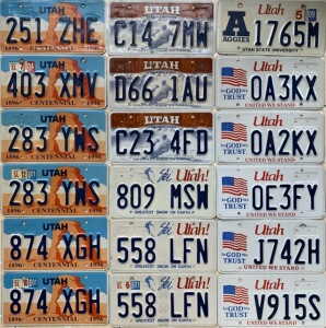 美国车牌ut犹他州盐湖城冬奥会改装饰影视道具片牧马人滑雪拱门数