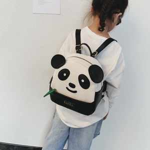 熊猫双肩包2023新款幼儿园书包卡通儿童大容量童趣可爱PU时尚背包
