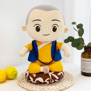 小汶一休哥公仔一禅小和尚抱枕可爱布娃娃小朋友卡通玩偶呆萌生日