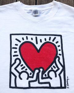 keith haring凯斯哈林爱心印花百搭时尚t恤小众设计感潮牌短袖ins