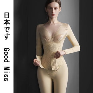 日本正品GM塑身衣女春秋长袖后脱产后塑形美体强力收腹束腰体雕衣