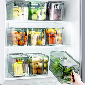 日本冰箱收纳盒食品级保鲜盒厨房蔬菜饺子整理神器冷冻专用储物盒