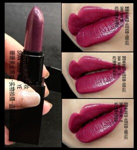 包邮 珠光葡萄炫紫色口红 气质女神微光葡萄紫色唇膏超水润型口红