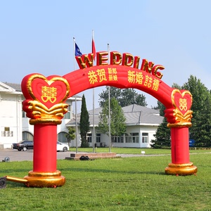 2021新款婚庆充气拱门欧式户外结婚拱门婚礼气模开业庆典彩虹门