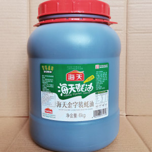 海天金字装蚝油6kg大桶装勾芡拌面炒菜腌肉调味品烧烤火锅蘸料