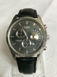 二手原装正品casio/卡西欧男士手表三眼计时石英男腕表bem-501