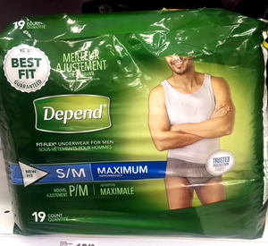 成人快吸纸尿裤加拿大版正品得伴depend 一次性内裤出门旅游护理