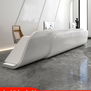 迪聪家具前台时尚简约大气烤漆前台 异型前台 公司店铺接待台