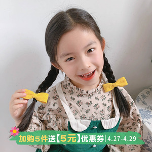 魔丽小屋 2个装蝴蝶结发夹儿童女可爱侧边双马尾发卡宝宝夹子头饰