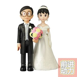 medicom toy哆啦a梦伴我同行2udf手办机器猫摆件大雄静香结婚玩具
