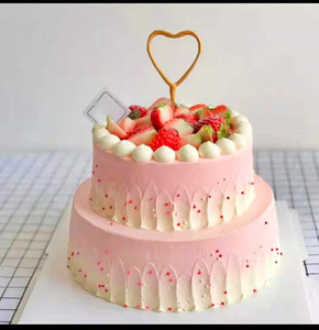 双层水果生日蛋糕岳阳市湘阴华容平江县汨罗市临湘市同城配送母亲