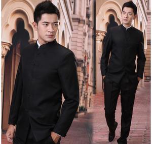 中山装男套中华立领服装民国学生装五四青年演出服80年代怀旧衣服