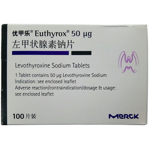 优甲乐 优甲乐 左甲状腺素钠片 50ug*100片/盒【新旧包装随机】cf