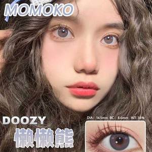 momoko美瞳笨笨熊懒懒熊大直径年抛cm棕色蓝色可爱学生韩国正品bl