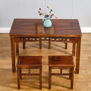 包邮碳化桌椅仿古户外实木快餐桌面馆火锅烧烤饭店小吃长条桌组合