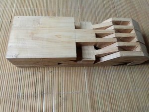 第七7代鲁班凳鲁班瞎掰鲁班马扎实木木方画线毛坯图纸和技术