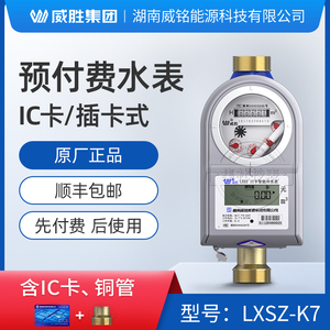 长沙威胜威铭预付费插卡水表 ic卡智能家用出租房自来水表 4分6分