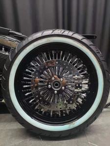 哈雷883 x48 1200改装辐条轮毂 复古bobber风格钢丝轮毂