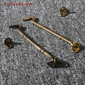 纯铜仿古窗钩风钩锁防风撑窗钩扣老式窗户勾问号钩门窗扣锁铜配件