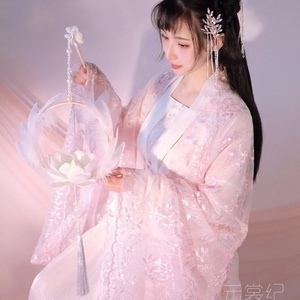 春樱新款白色汉服女齐胸襦裙秋季套装学生超仙原创汉服大袖衫古装