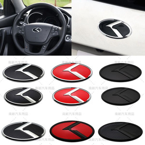 适用于 起亚k5前后标志改装 k标人字标车标k中网标车尾标车身改装