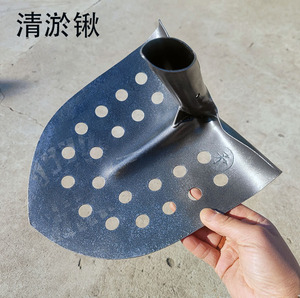 锰钢淬火掏下水道工具掏地沟清淤泥掏粪勺弯铲清污水井渗水池神器