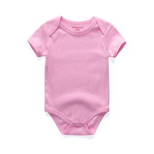 新生婴儿连体衣夏季男女短袖纯色连衣裤包屁衣宝宝纯棉三角哈衣