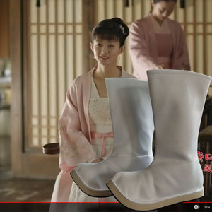 爱丽拉99淘宝汉服饰品翘头皂靴官靴手工男女鞋靴布靴圆领袍飞鱼服鞋