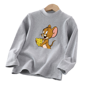 猫和老鼠儿童装宝宝长袖t恤春秋新款男女童中大童纯棉打底衫衣服