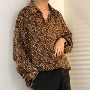 复古花衬衫腰果