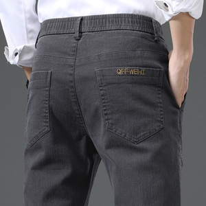 2024新款牛仔裤男裤超薄款商务西裤修身直筒宽松休闲裤子男士夏季