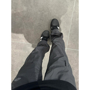 深灰色cleanfit裤子男夏季美式vibe尼龙速干工装裤潮牌直筒微喇裤