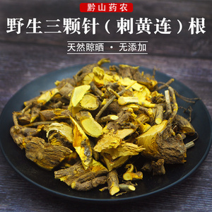 贵州野生三颗针 刺黄连铜针刺钢针刺 刺黄柏土黄连黄莲野生中草药