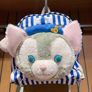 上海迪士尼雪梨玫杰拉托尼条纹双肩包背包七宝印花手提包生日礼物