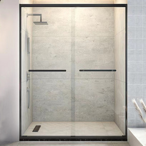 定制淋浴房一字型卫生间干湿分离隔断移门家用洗澡房浴室玻璃门