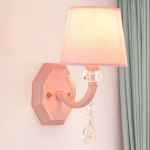 led墙壁灯床头灯婚房温馨卧室客厅粉色女孩儿童灯具创意简约现代