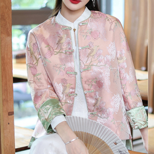 女式唐装上衣时尚汉服女款改良版中国风女装秋装中式复古盘扣外套
