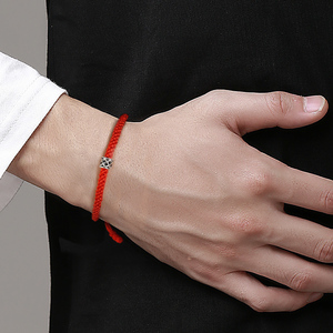 红绳男铜钱手链