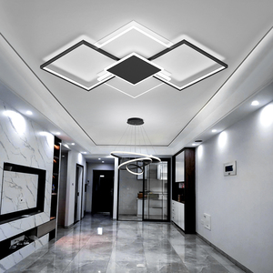 客厅灯2022年新款轻奢大灯简约现代大气黑白灰吸顶灯极简大厅主灯