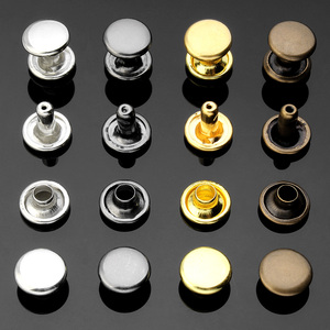 新品双面铆钉扣箱包鞋纽扣圆形扣子固g定扣高档子母扣皮革包包定