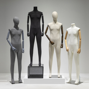 服装店男模特道具展示架半身橱窗人台假人偶全身包布男女人体模型
