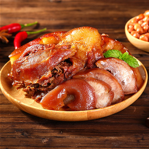 五香猪头肉熟食真空鲜卤咸猪肉熟食即食冷冻批发卤味零食半成品