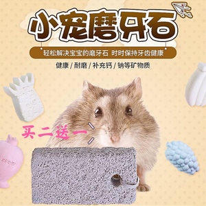 仓鼠磨牙石兔子龙猫金丝熊花枝鼠荷兰猪天然补钙火山岩石小宠用品