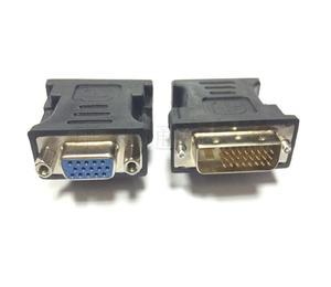 黑色DVI24+1公转VGA母转接头 电脑主机显卡DVI-D转VGA视频转换头