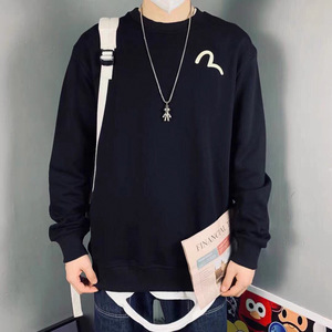 直邮evisu福神渐变雷神圆领情侣加绒卫衣秋冬小海鸥m印花纯棉长袖