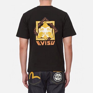 evisu福神t恤22ss新款男士佛头印花t恤夏季宽松纯棉短袖潮牌代购