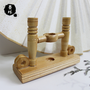 团扇扇架扇托红木原木制扇座多功能扇架古风扇子通用包邮摆件