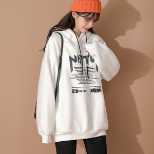 00淘开心就好啦淘宝卫衣春季连帽新款女不加绒薄款横行道中年妈妈