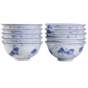 2020高温釉下彩青花玲珑碗套装米饭碗家用实惠装玲珑瓷